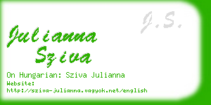 julianna sziva business card